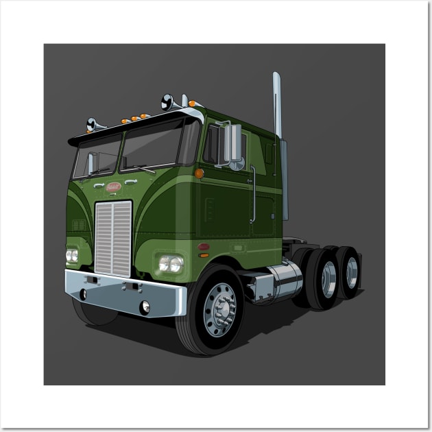 Peterbilt 352 Cabover Truck Wall Art by candcretro